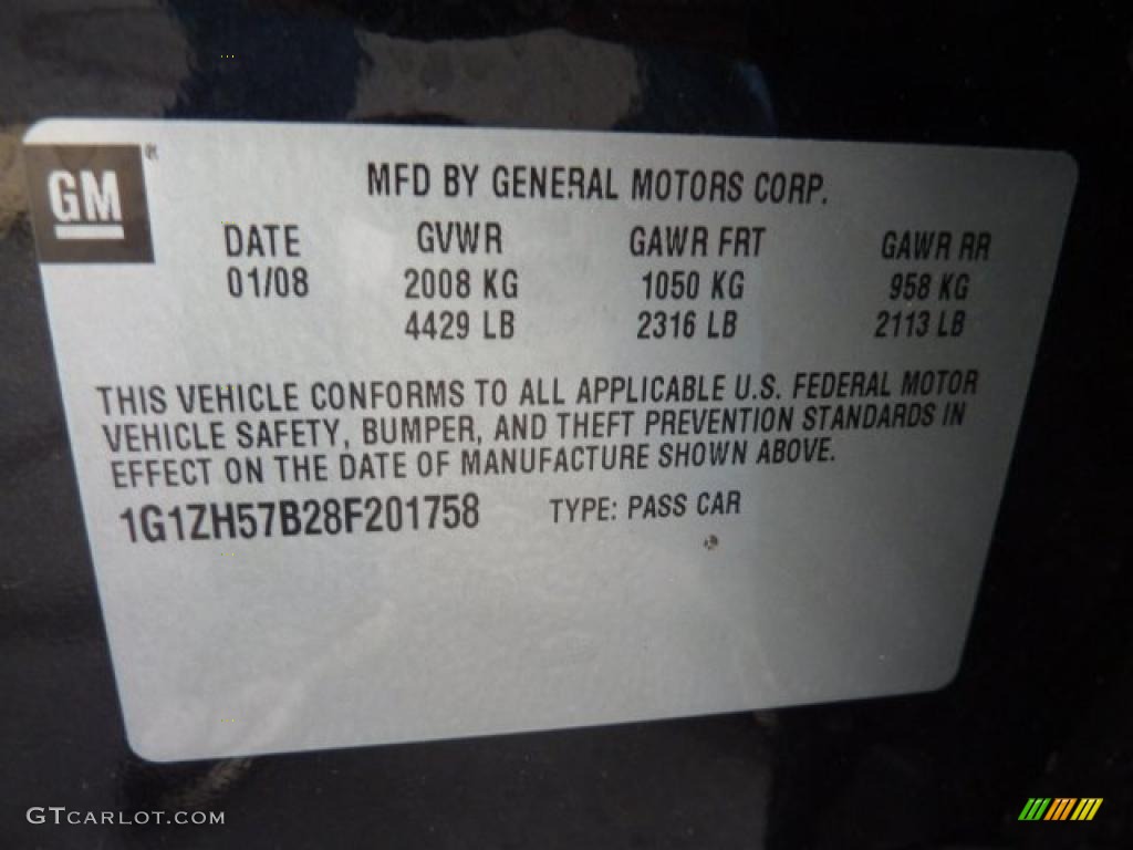 2008 Malibu LT Sedan - Black Granite Metallic / Ebony photo #16