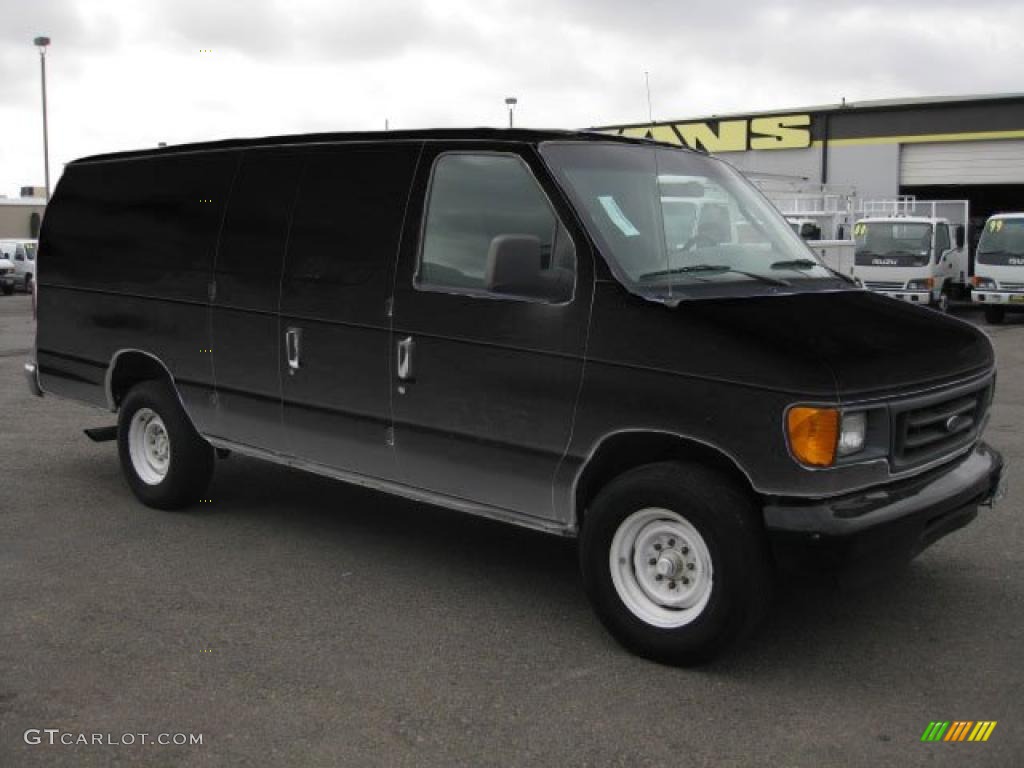 2003 E Series Van E350 Super Duty Cargo - Black / Medium Flint photo #1