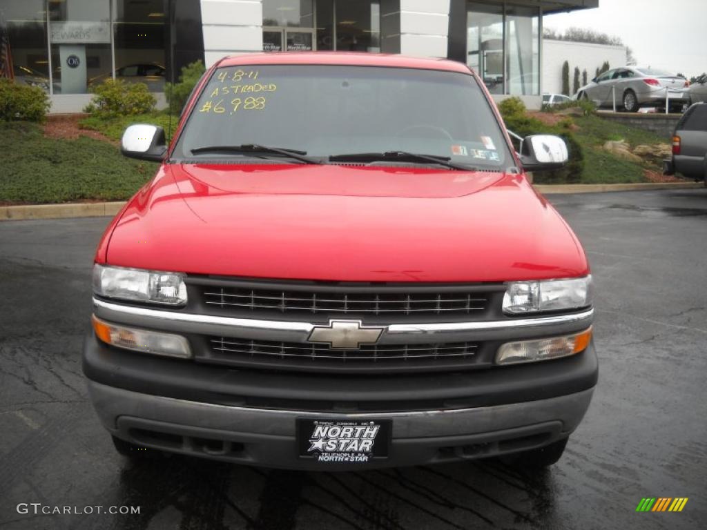 2000 Silverado 1500 LS Extended Cab 4x4 - Victory Red / Graphite photo #2