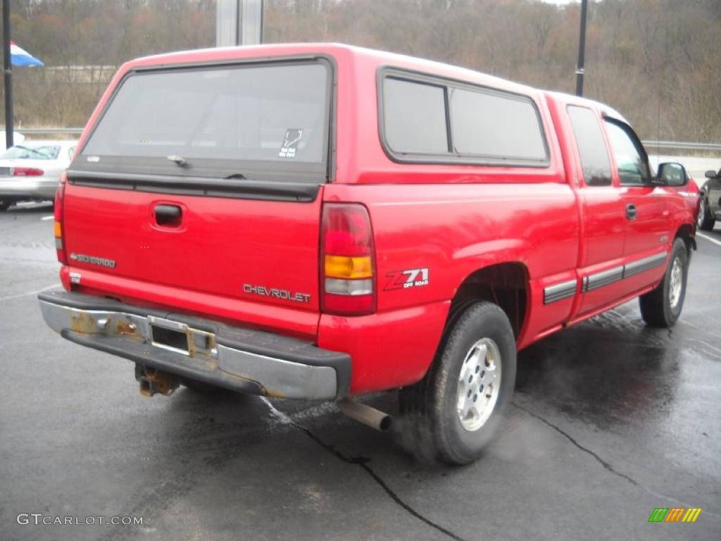 2000 Silverado 1500 LS Extended Cab 4x4 - Victory Red / Graphite photo #5