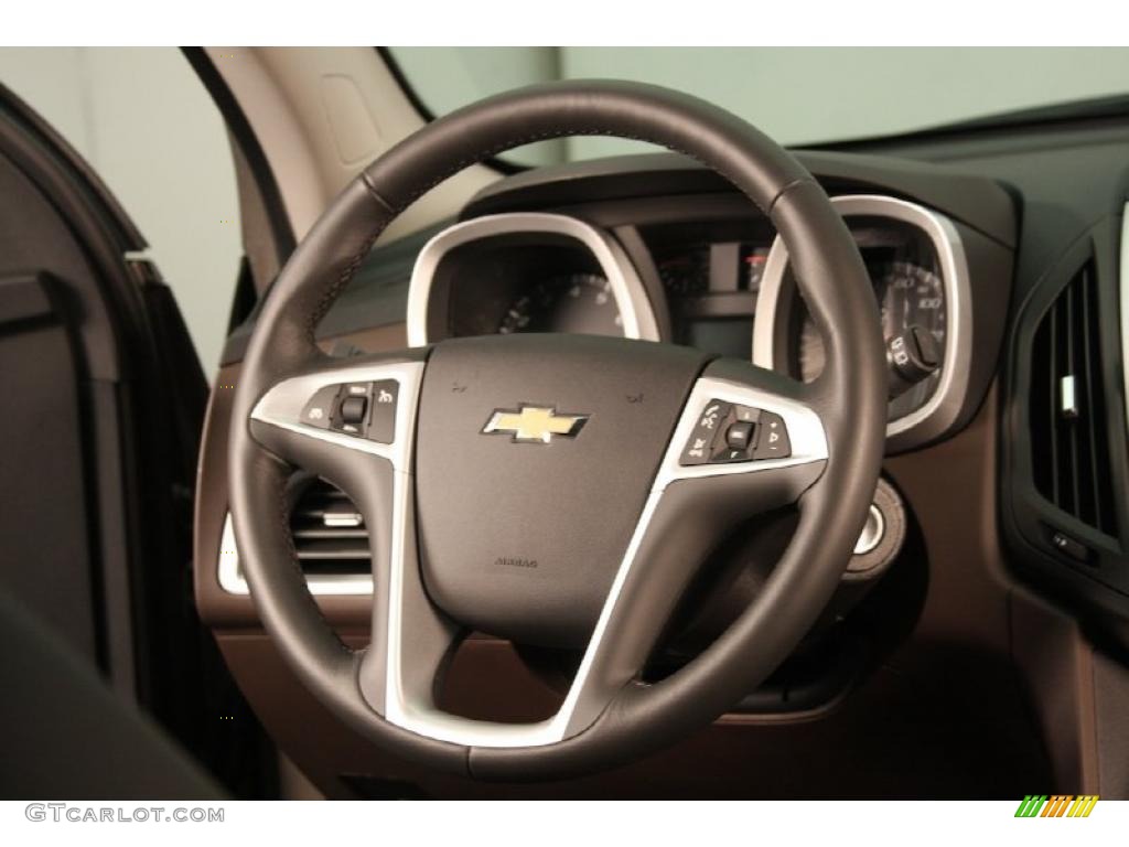 2011 Chevrolet Equinox LT AWD Brownstone/Jet Black Steering Wheel Photo #48216613