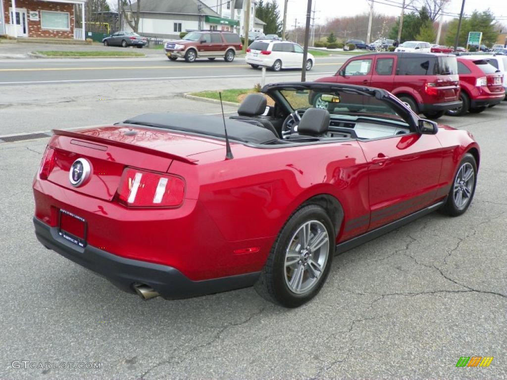 2010 Mustang V6 Premium Convertible - Red Candy Metallic / Charcoal Black photo #5