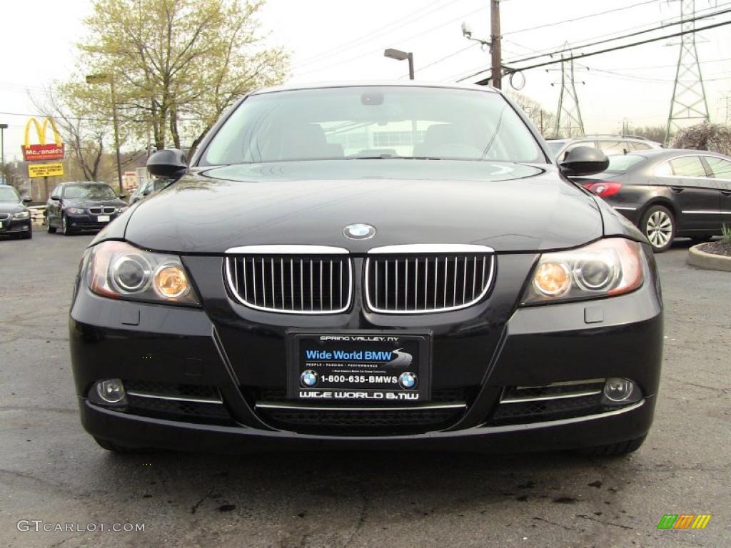 2008 3 Series 335xi Sedan - Black Sapphire Metallic / Black photo #2