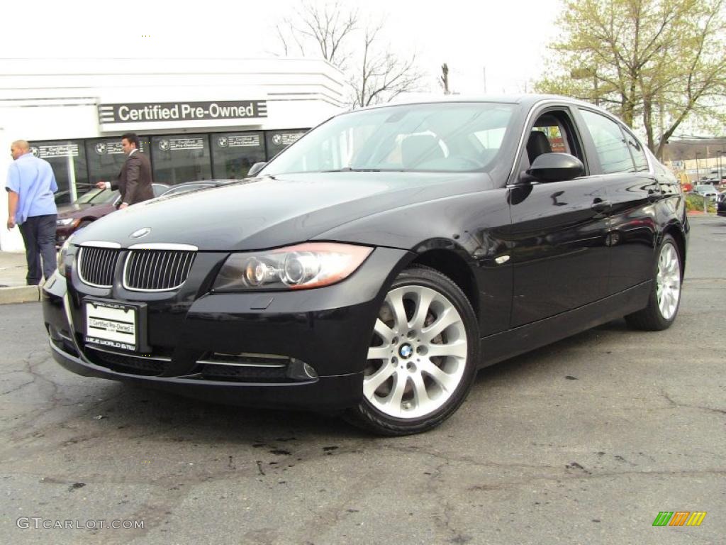 2008 3 Series 335xi Sedan - Black Sapphire Metallic / Black photo #3