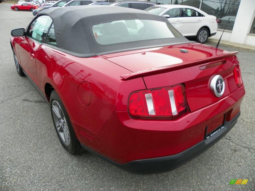 2010 Mustang V6 Premium Convertible - Red Candy Metallic / Charcoal Black photo #21