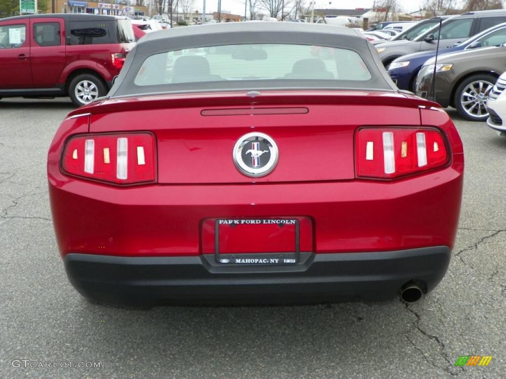 2010 Mustang V6 Premium Convertible - Red Candy Metallic / Charcoal Black photo #22
