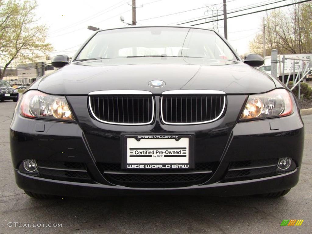 2008 3 Series 328xi Sedan - Black Sapphire Metallic / Black photo #2