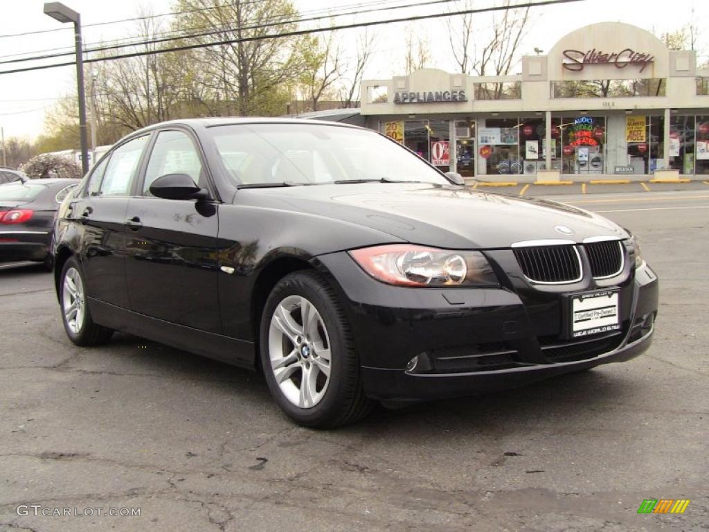 2008 3 Series 328xi Sedan - Black Sapphire Metallic / Black photo #3
