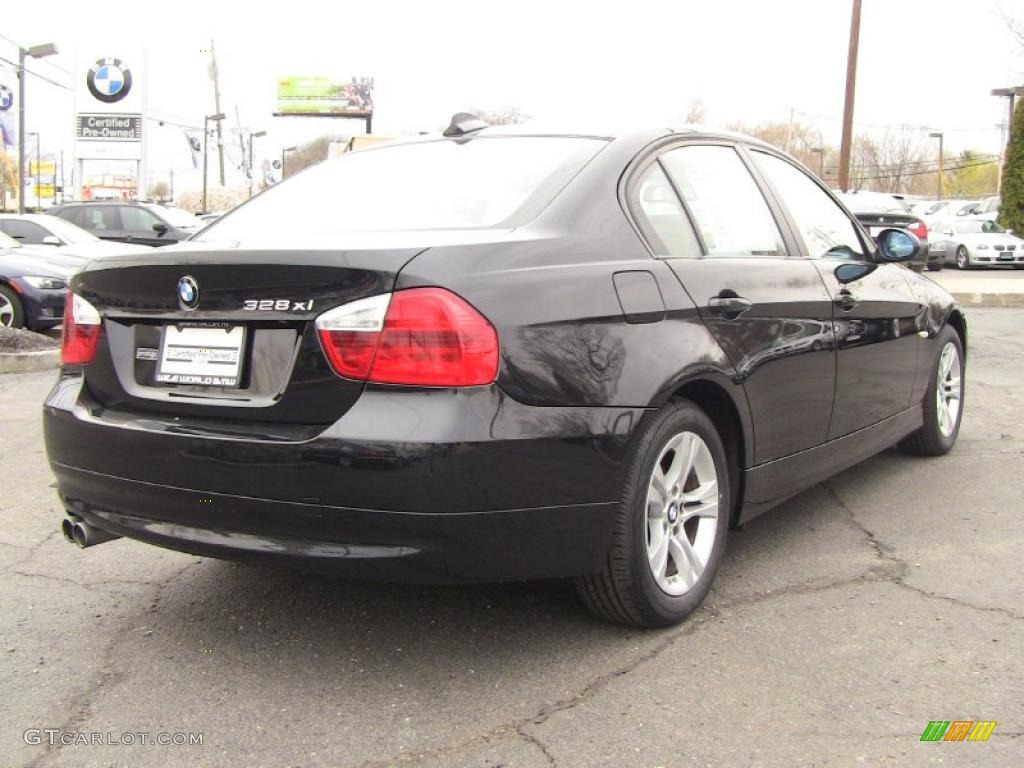 2008 3 Series 328xi Sedan - Black Sapphire Metallic / Black photo #4