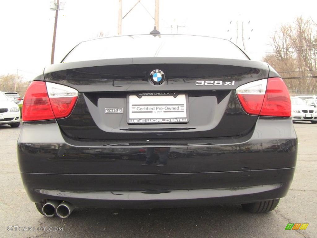 2008 3 Series 328xi Sedan - Black Sapphire Metallic / Black photo #5