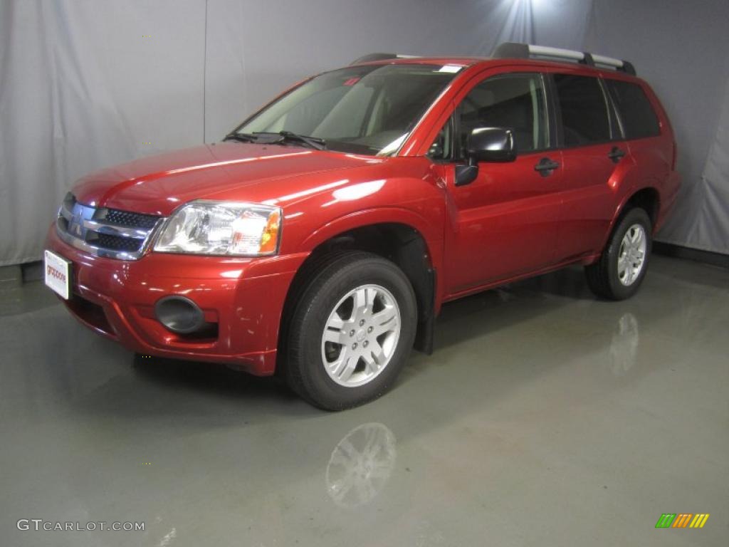 2008 Endeavor LS AWD - Rave Red / Black photo #1