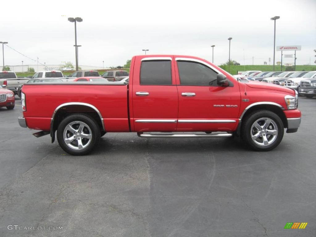 2007 Ram 1500 Big Horn Edition Quad Cab - Flame Red / Medium Slate Gray photo #4