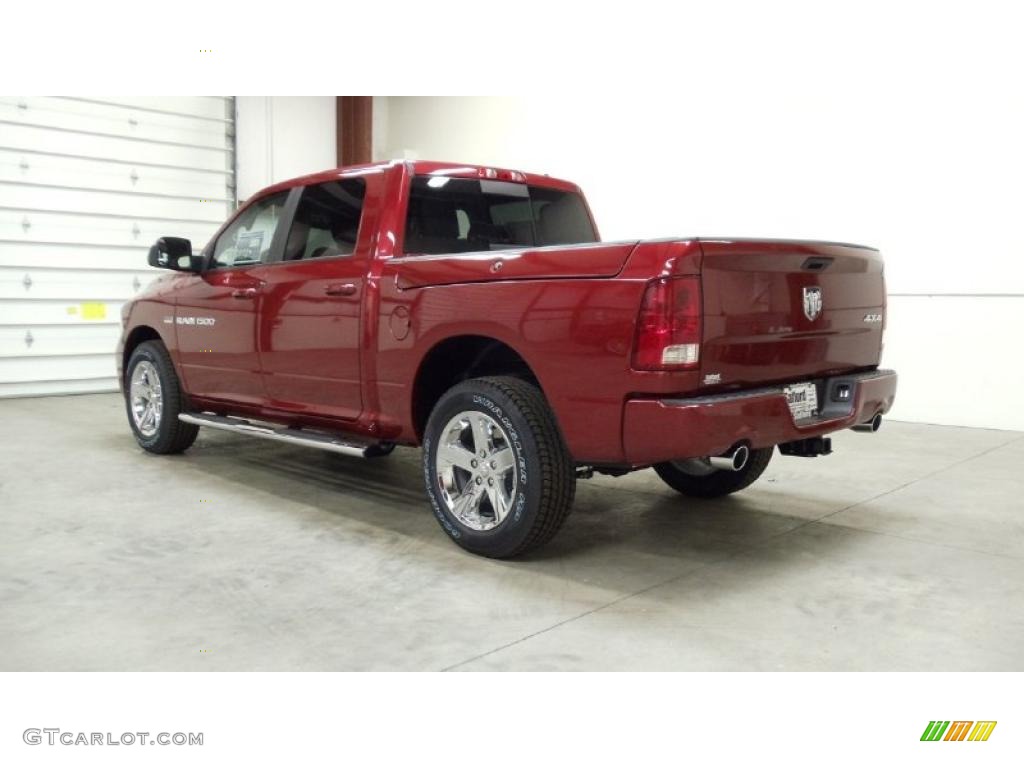 2011 Ram 1500 Sport Crew Cab 4x4 - Deep Cherry Red Crystal Pearl / Dark Slate Gray photo #7