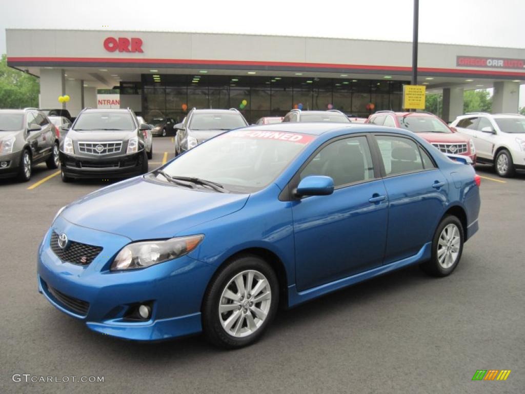 2010 Corolla S - Blue Streak Metallic / Dark Charcoal photo #1