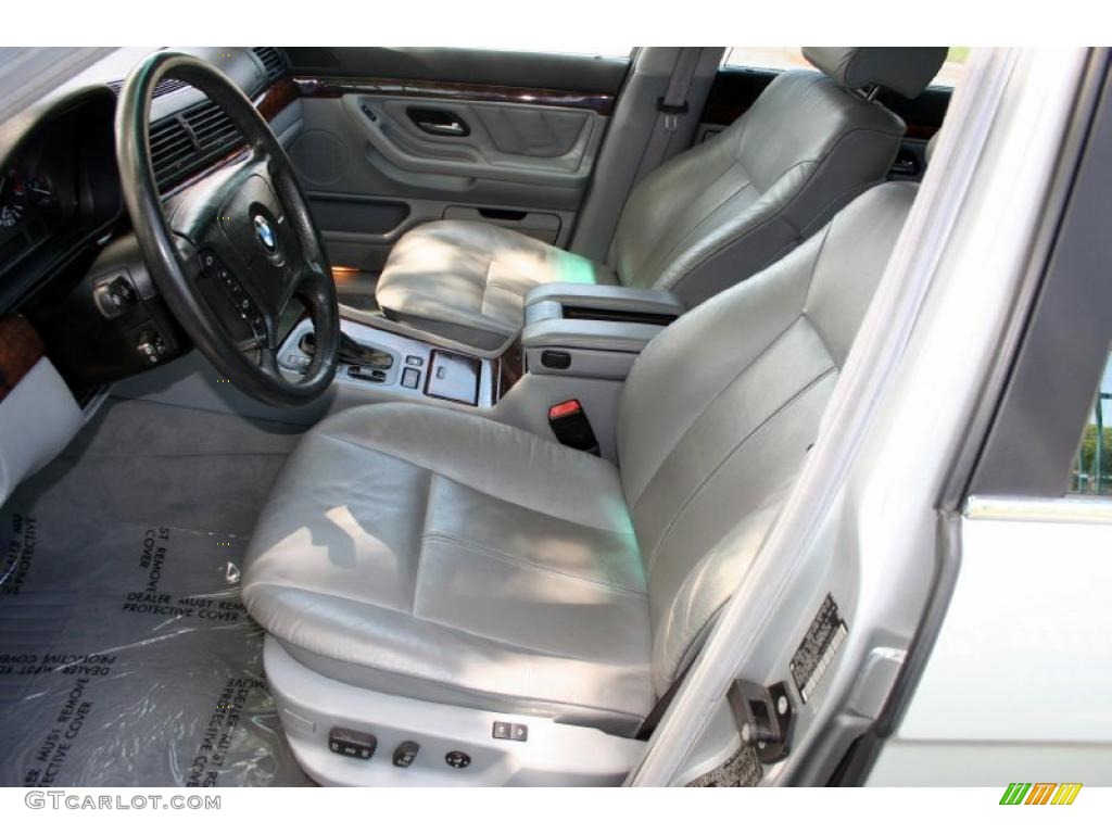 Grey Interior 2000 BMW 7 Series 740iL Sedan Photo #48223730