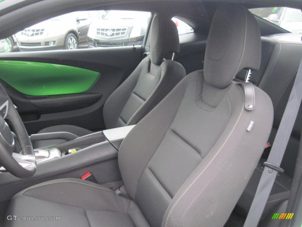 2010 Camaro LT Coupe - Synergy Green Metallic / Black photo #11