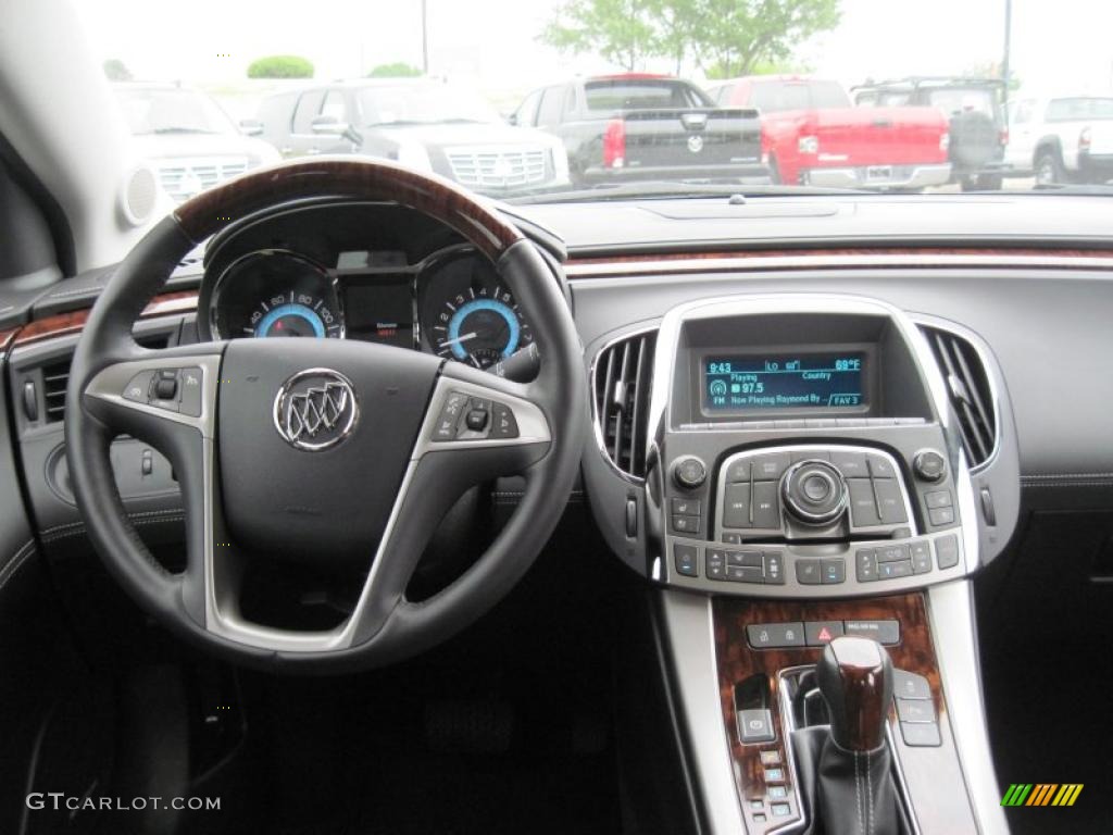 2010 Buick LaCrosse CXS Ebony Steering Wheel Photo #48224597