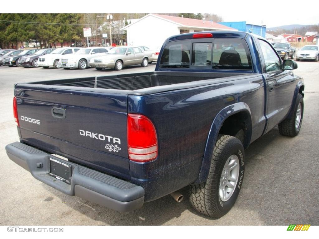 2003 Dakota SXT Regular Cab 4x4 - Patriot Blue Pearl / Dark Slate Gray photo #9