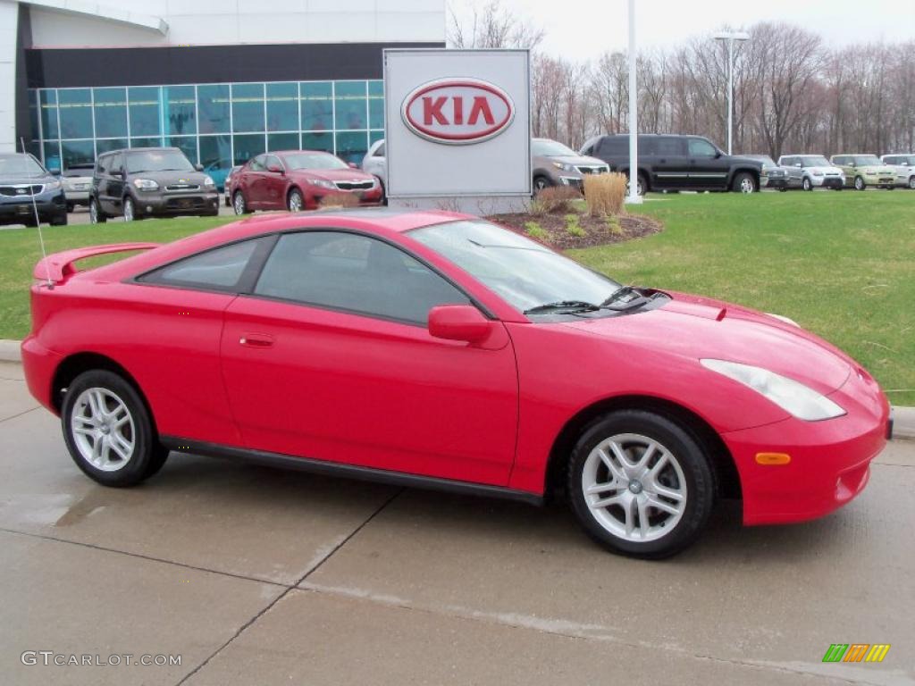 2001 Celica GT - Absolutely Red / Black/Red photo #1