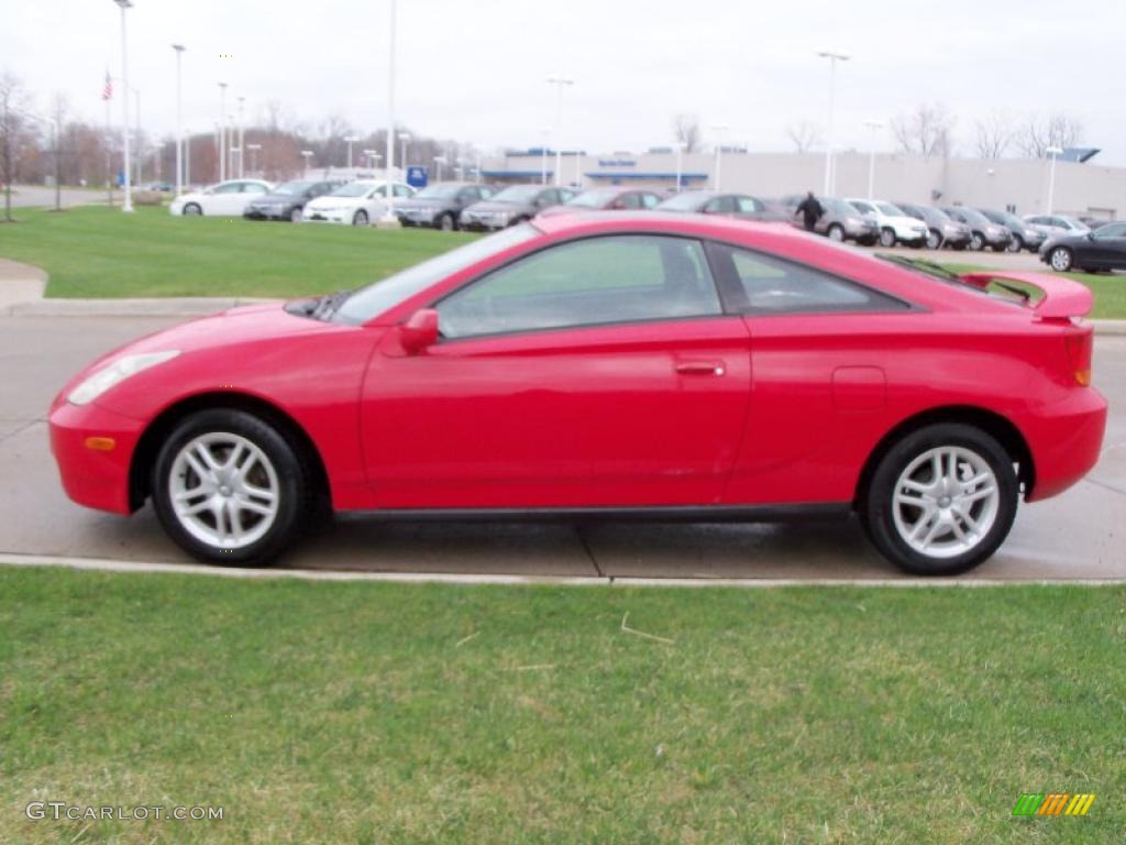 2001 Celica GT - Absolutely Red / Black/Red photo #8