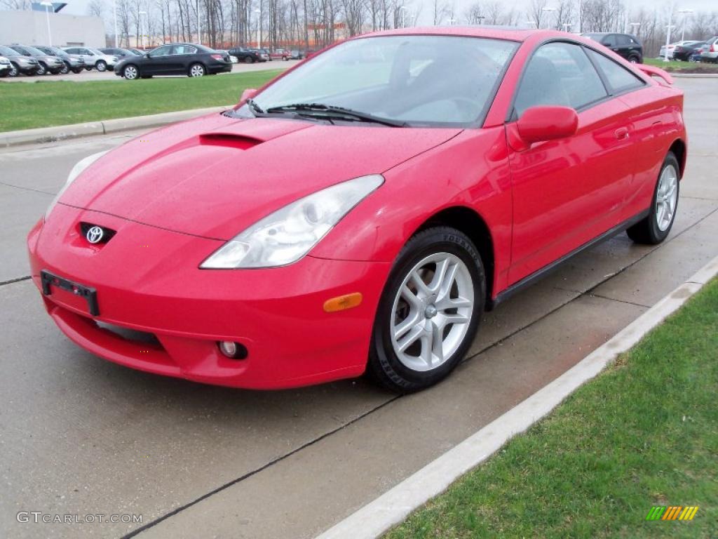 2001 Celica GT - Absolutely Red / Black/Red photo #9