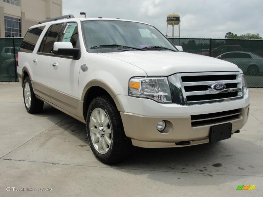 White Platinum Tri-Coat 2011 Ford Expedition EL King Ranch 4x4 Exterior Photo #48230024