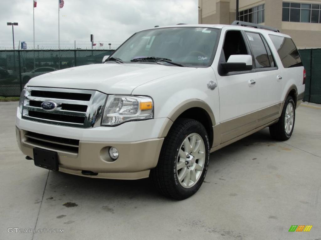 White Platinum Tri-Coat 2011 Ford Expedition EL King Ranch 4x4 Exterior Photo #48230078