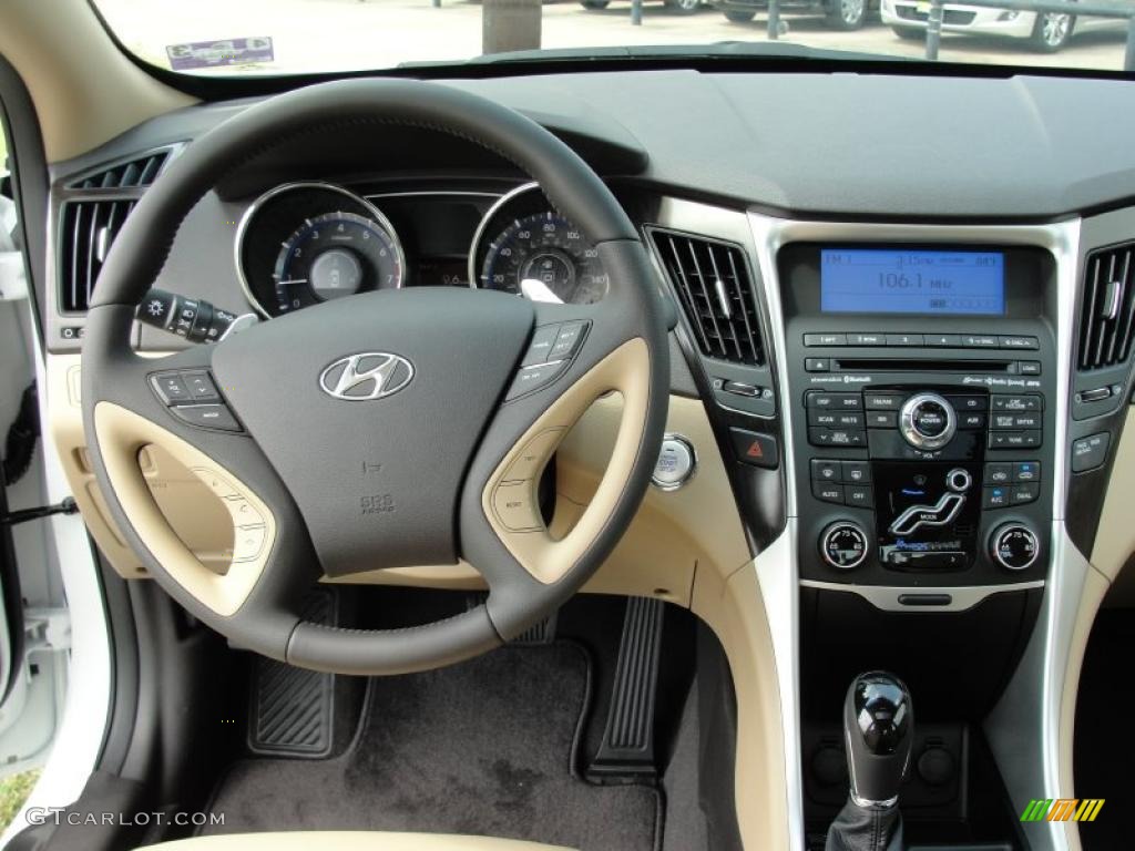 2011 Hyundai Sonata Limited 2.0T Camel Steering Wheel Photo #48231017