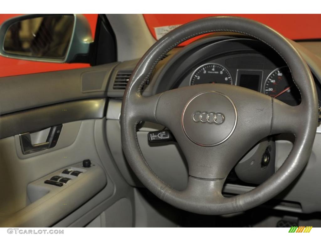 2002 Audi A4 1.8T Sedan Grey Steering Wheel Photo #48231833