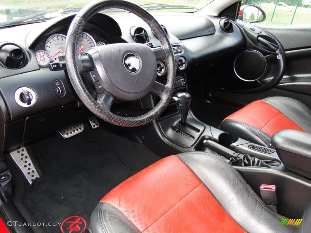 Midnight Black/Red Interior 2002 Mercury Cougar V6 Coupe Photo #48232337