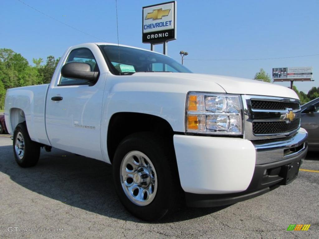 2011 Silverado 1500 LS Regular Cab - Summit White / Dark Titanium photo #1