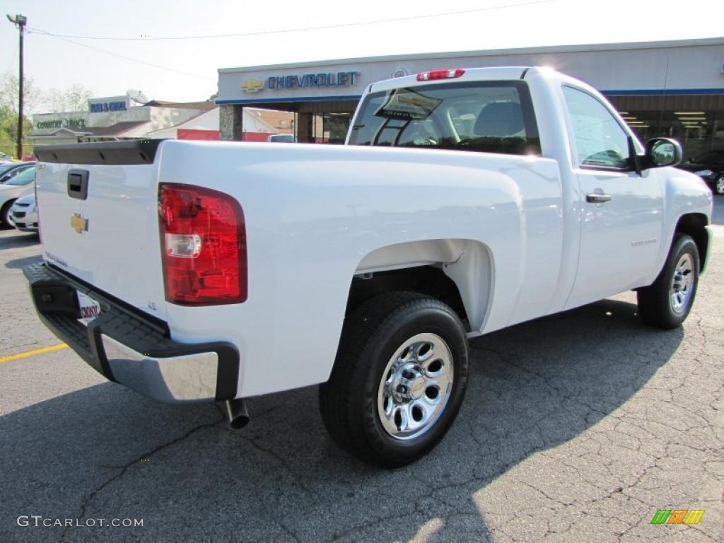 2011 Silverado 1500 LS Regular Cab - Summit White / Dark Titanium photo #6