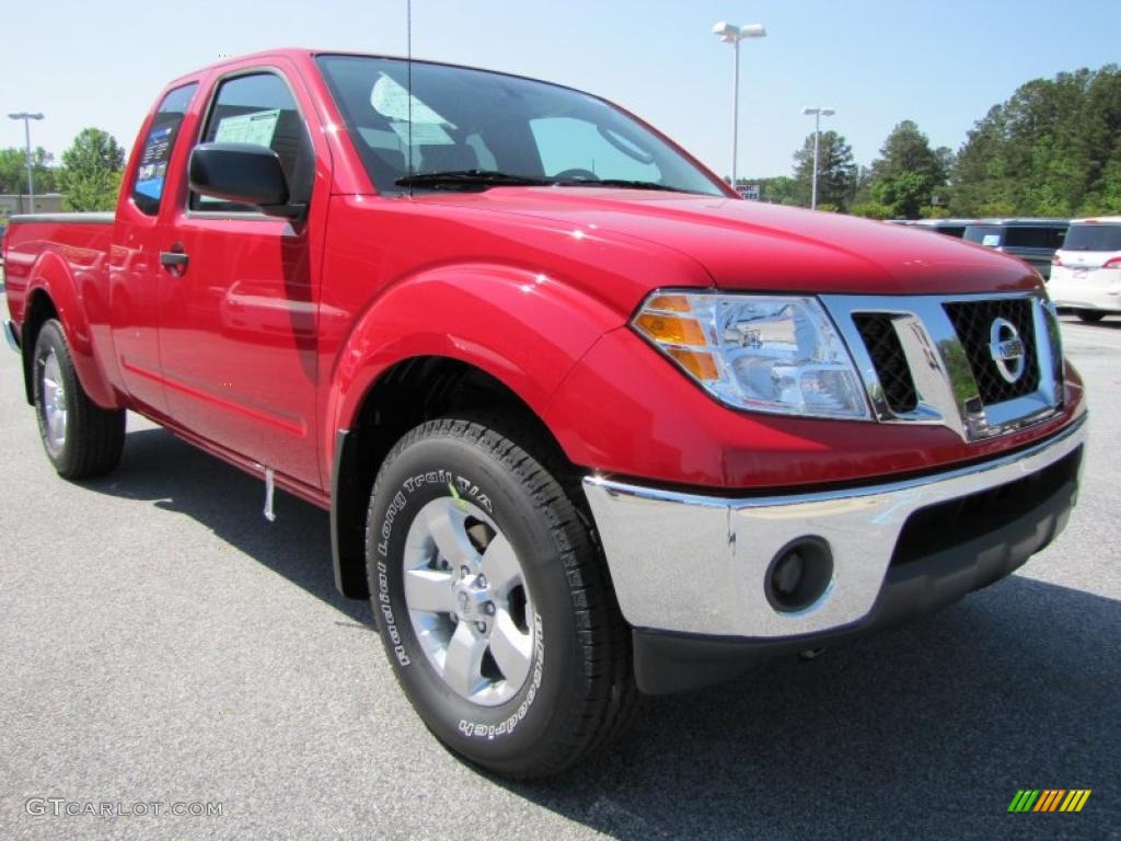 Red Alert 2011 Nissan Frontier SV V6 King Cab 4x4 Exterior Photo #48234546