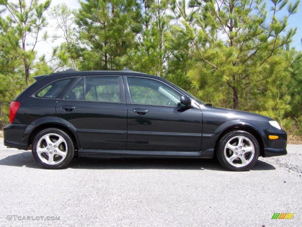 Black Mica 2002 Mazda Protege 5 Wagon Exterior Photo #48235050