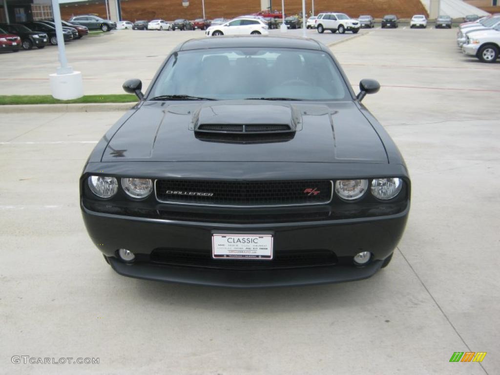 2011 Challenger R/T - Brilliant Black Crystal Pearl / Dark Slate Gray photo #8