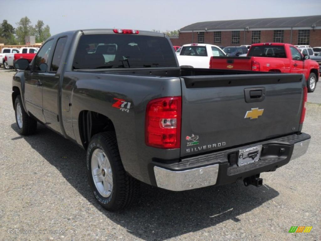 2011 Silverado 1500 LT Extended Cab 4x4 - Steel Green Metallic / Ebony photo #2