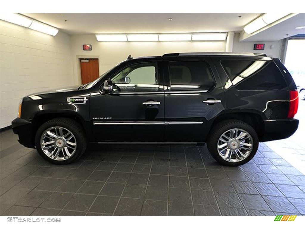 2011 Escalade Hybrid Platinum AWD - Black Ice Metallic / Cocoa/Light Linen Tehama Leather photo #4