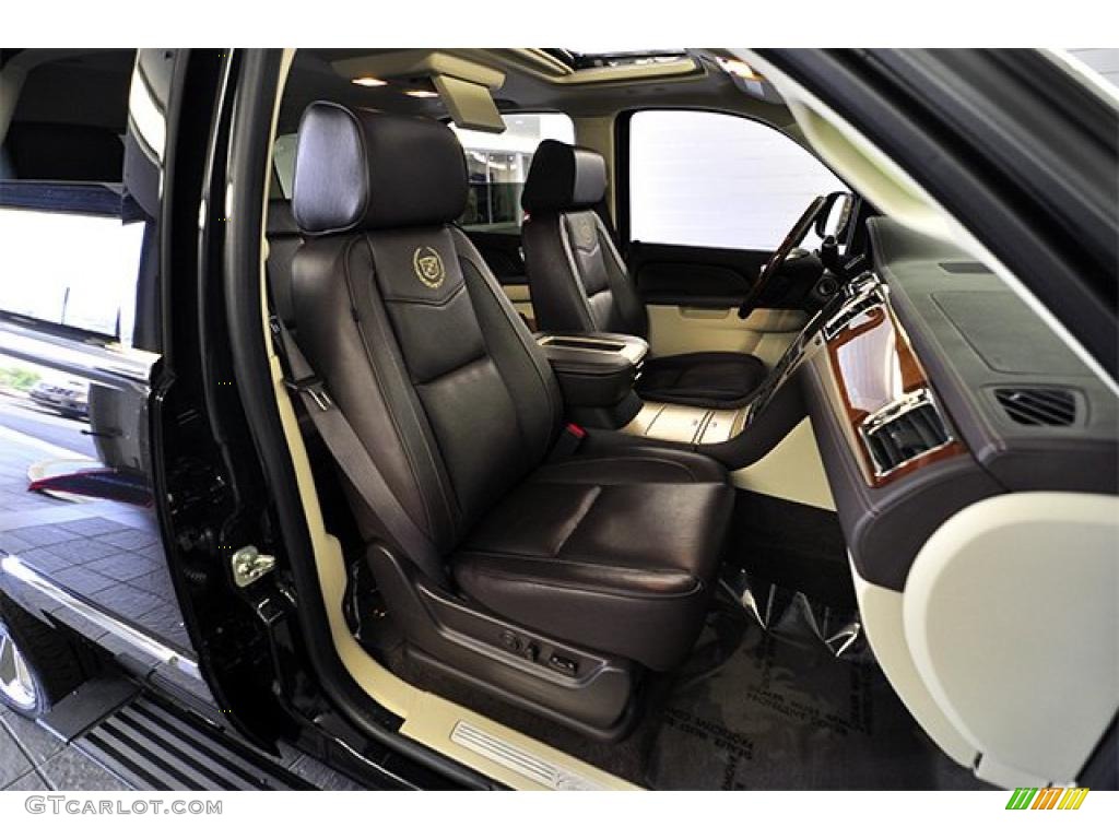Cocoa/Light Linen Tehama Leather Interior 2011 Cadillac Escalade Hybrid Platinum AWD Photo #48236634