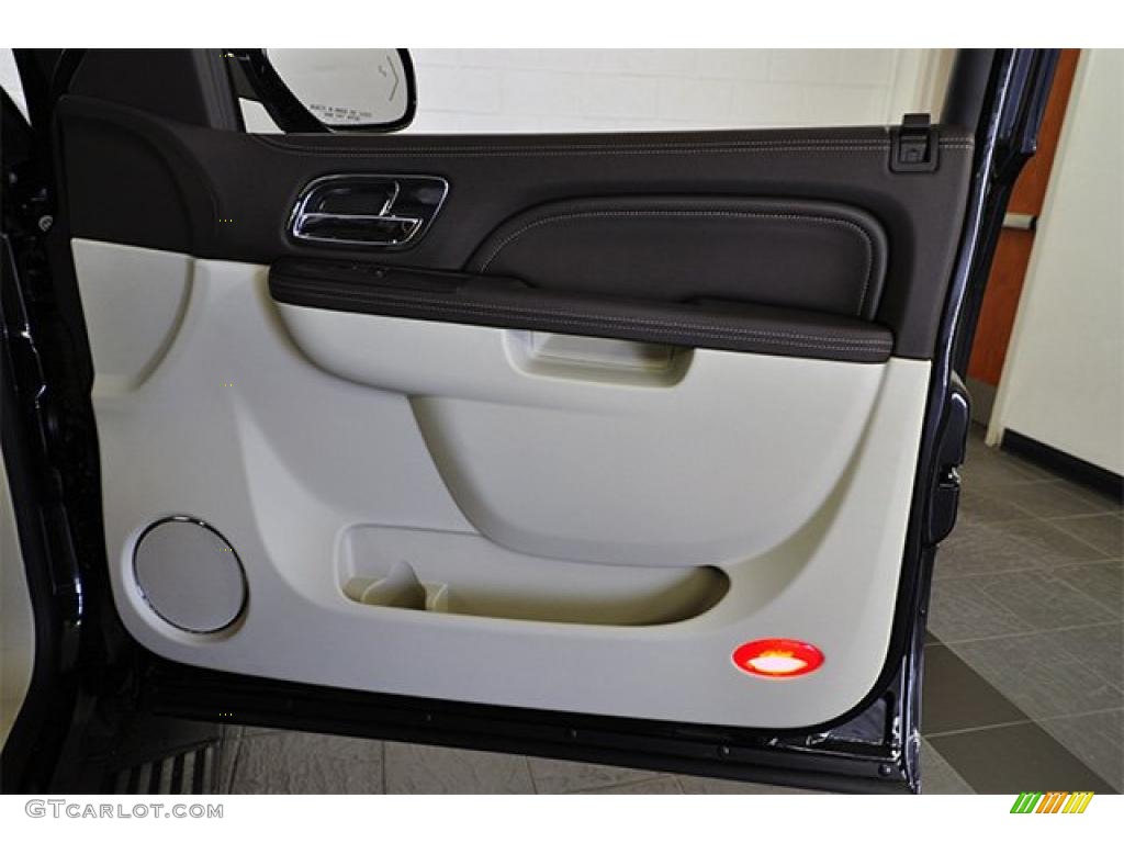 2011 Cadillac Escalade Hybrid Platinum AWD Cocoa/Light Linen Tehama Leather Door Panel Photo #48236649