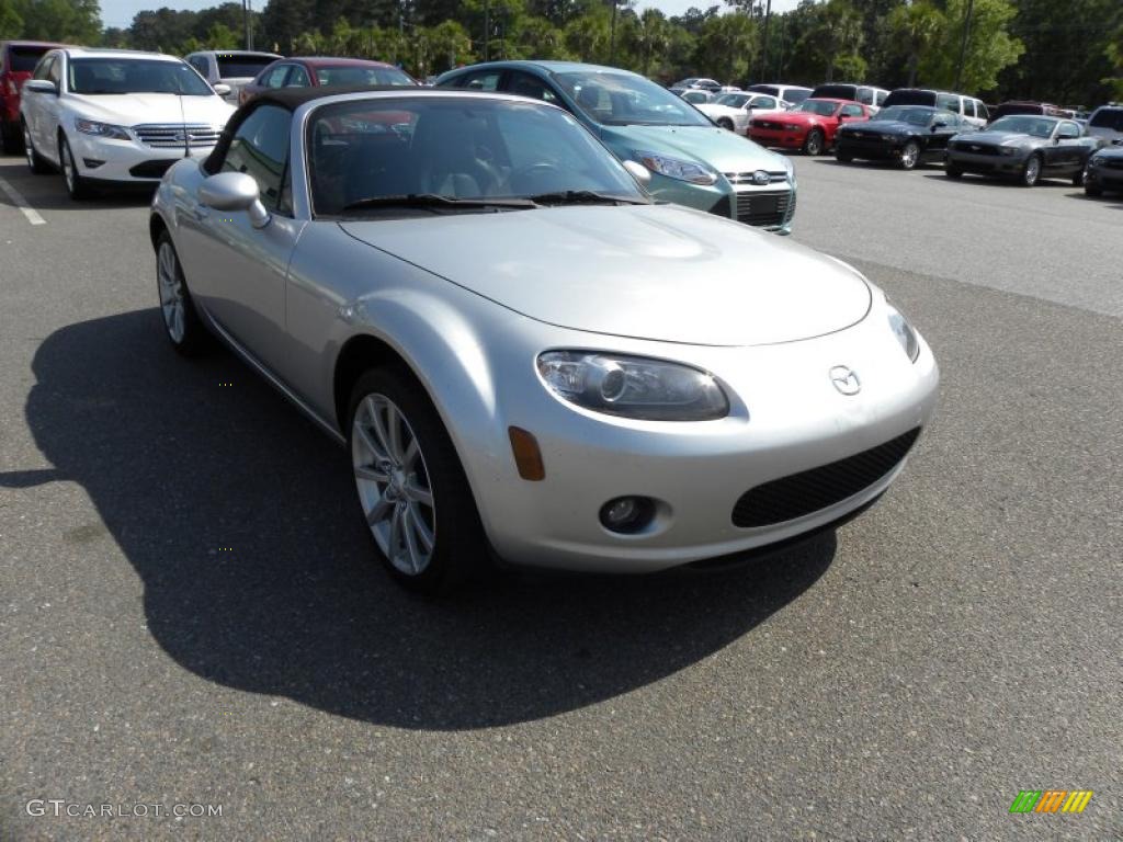 2008 MX-5 Miata Grand Touring Roadster - Sunlight Silver Metallic / Black photo #1