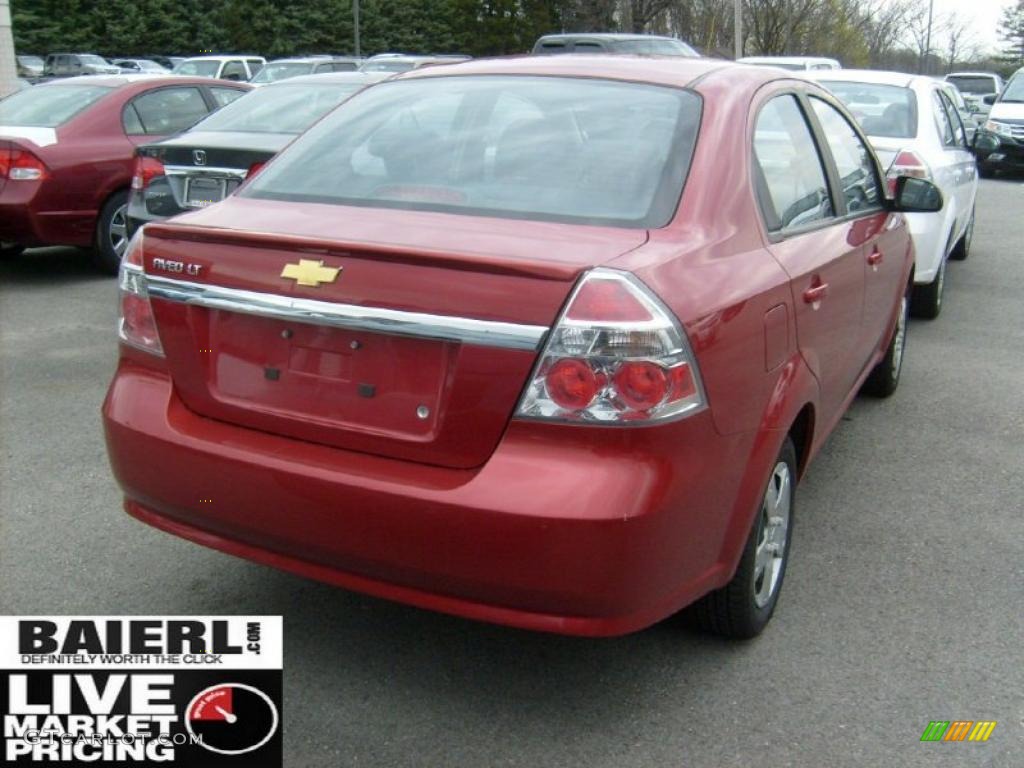 2010 Aveo LT Sedan - Sport Red / Charcoal photo #2