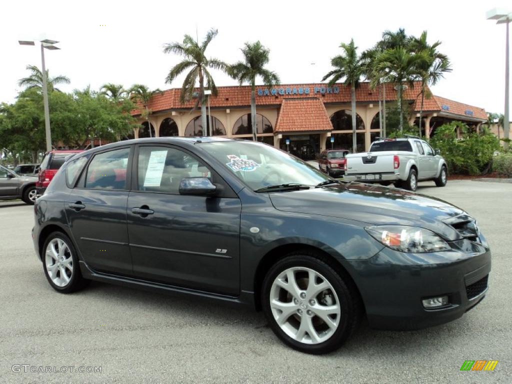 2009 MAZDA3 s Touring Hatchback - Metropolitan Gray Mica / Black photo #1