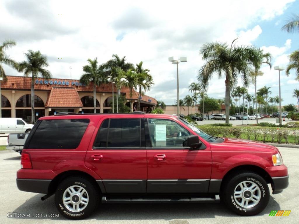 2003 Expedition XLT - Laser Red Tinted Metallic / Flint Grey photo #5