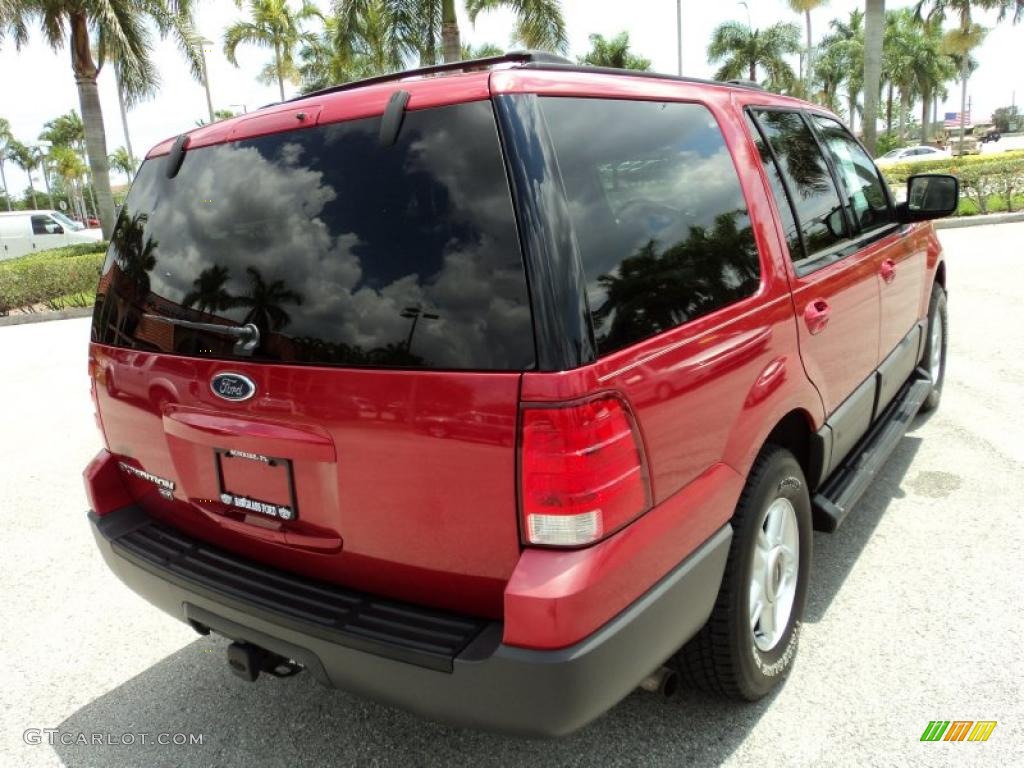 2003 Expedition XLT - Laser Red Tinted Metallic / Flint Grey photo #6