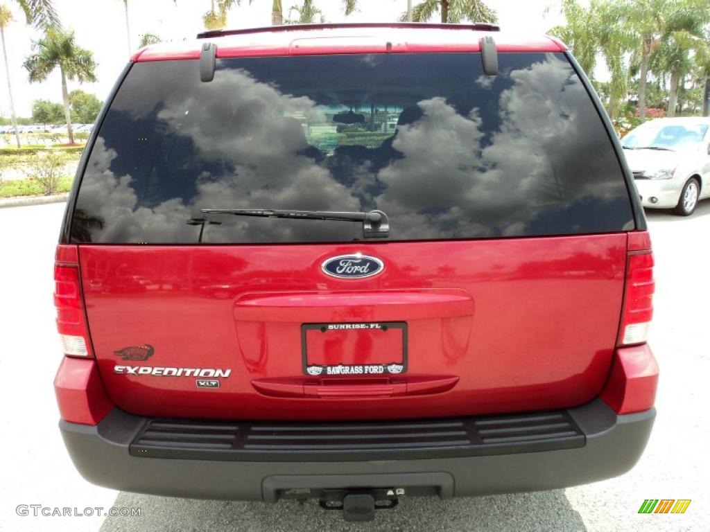 2003 Expedition XLT - Laser Red Tinted Metallic / Flint Grey photo #7