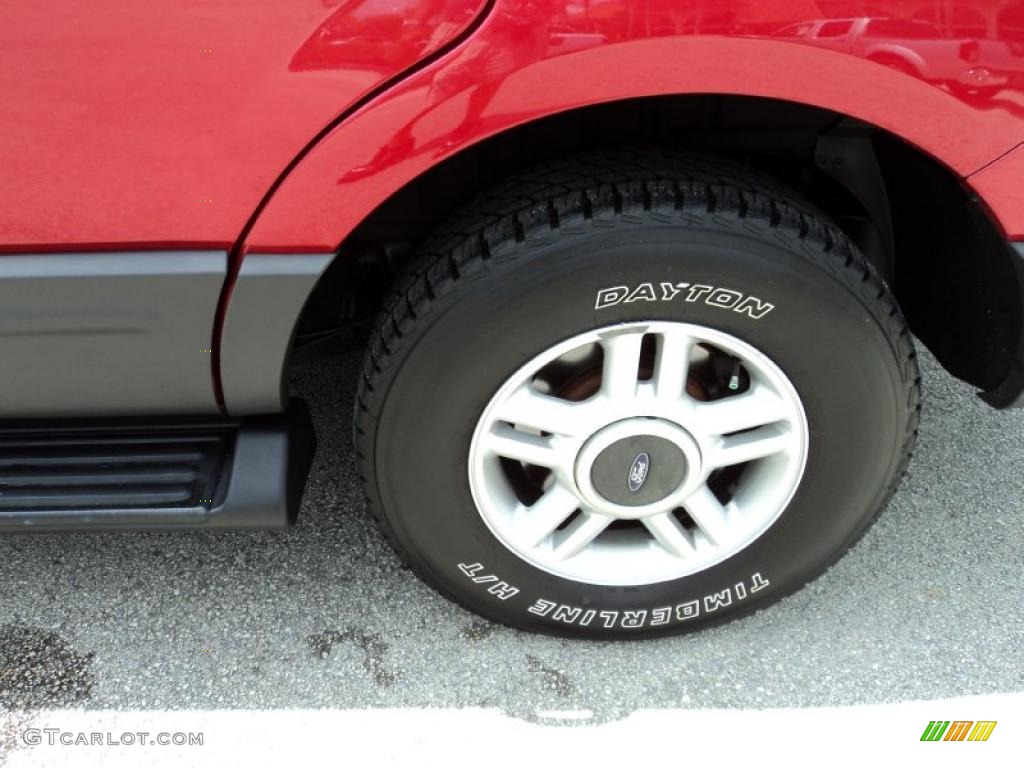 2003 Expedition XLT - Laser Red Tinted Metallic / Flint Grey photo #11