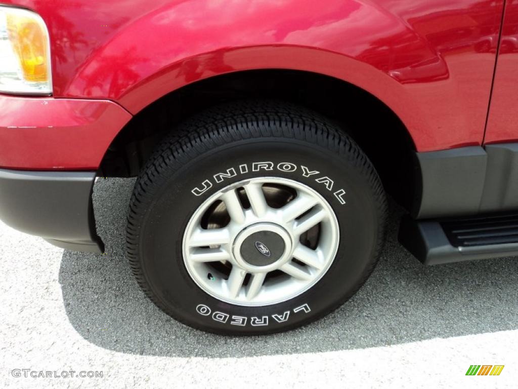 2003 Expedition XLT - Laser Red Tinted Metallic / Flint Grey photo #12
