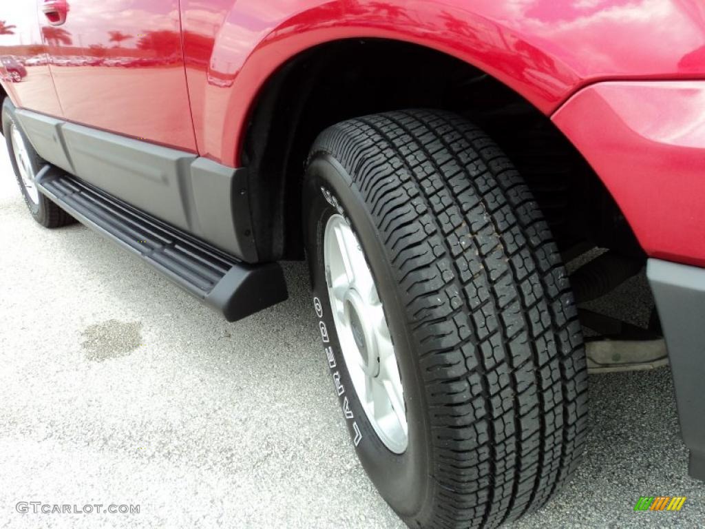2003 Expedition XLT - Laser Red Tinted Metallic / Flint Grey photo #29