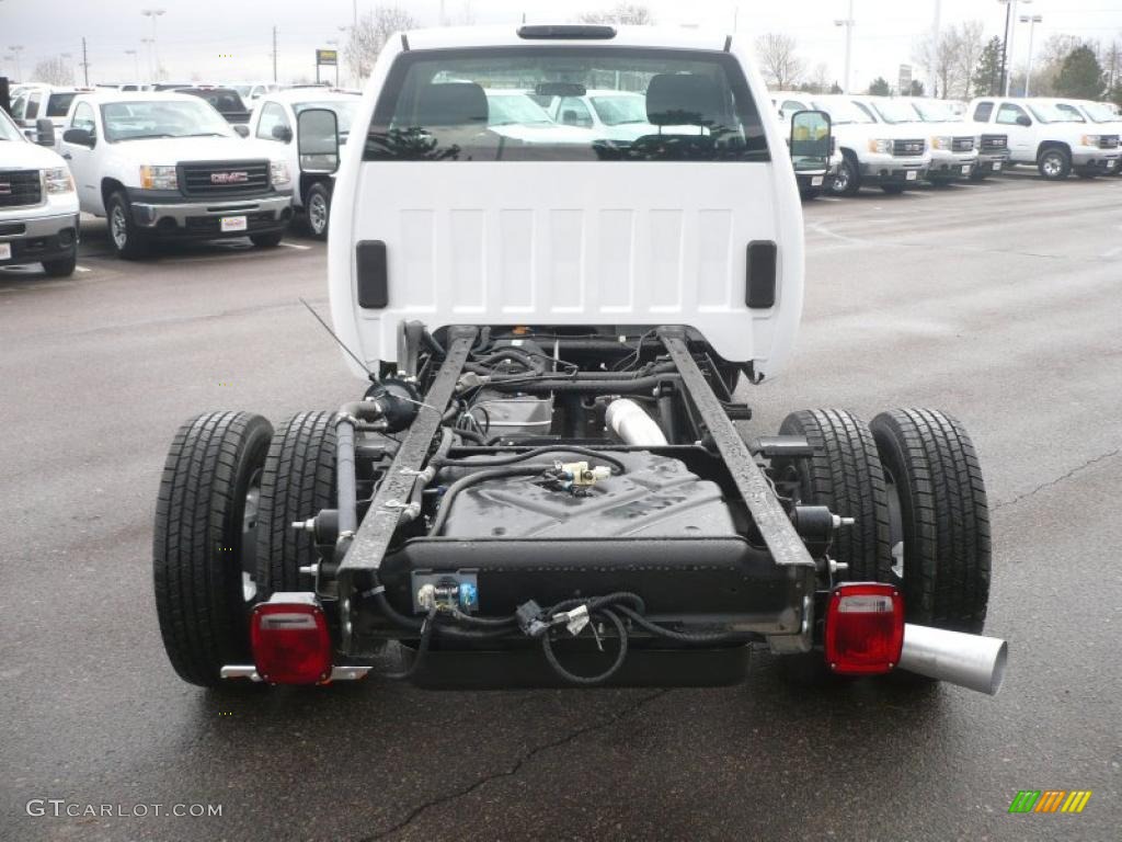 Summit White 2011 GMC Sierra 3500HD Work Truck Regular Cab 4x4 Chassis Exterior Photo #48248148