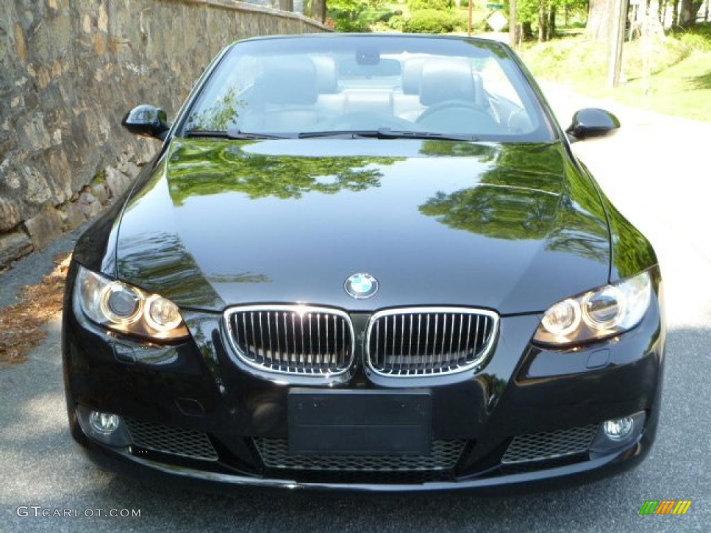 2007 3 Series 335i Convertible - Black Sapphire Metallic / Black photo #2